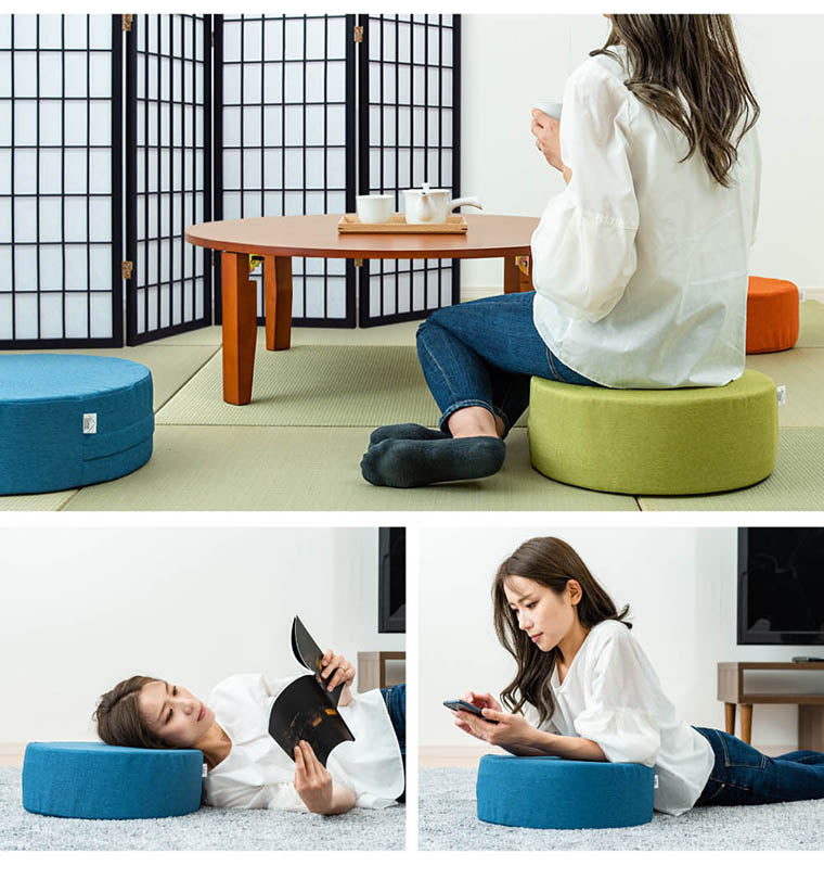 高反発クッション ポケットコイルイン高反発座布団クッション Liine リーネ 丸形 角型(代引不可)