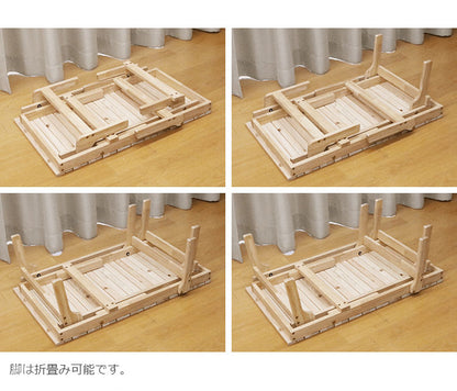 車中泊 スライド すのこベッド 幅58~94cm 長さ180cm 日本製 中居木工 天然木 2分割 連結式 折りたたみ可能 ベンチ 折りたたみベッド 木製 ヒノキ ひのき ベッドフレーム キャンプ アウトドア 収納(代引不可)