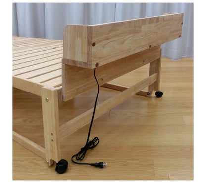 コンセント付宮棚 棚 収納 充電 電源 木製 かわいい ナチュラル ブラウン 畳ベッド スノコベッド 宮棚(代引不可)