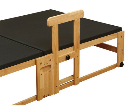 ※ハイタイプ専用 手すりDX 落下防止 立ち上がり 補助 すのこ 畳 共用 木製 天然木 介護 高齢者 ナチュラル ブラウン 畳ベッド すのこベッド 中居木工