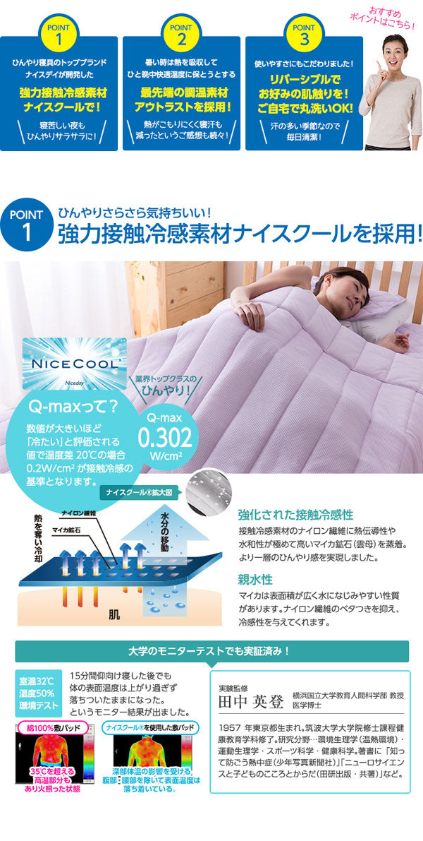 アウトラスト OUTLAST ナイスクール素材使用 接触冷感 快適快眠クールケット ダブル