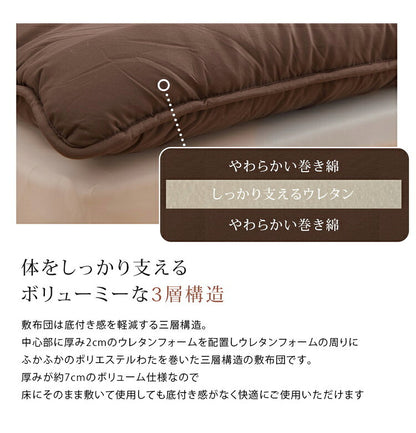 布団セット セミダブル 7点 増量2.2kg スモールフェザー羽根布団 無地 掛布団 敷布団 枕 収納袋 カバー付き ピーチスキン加工 ふんわり 寝具セット 寝具 新生活 一人暮らし おしゃれ(代引不可)