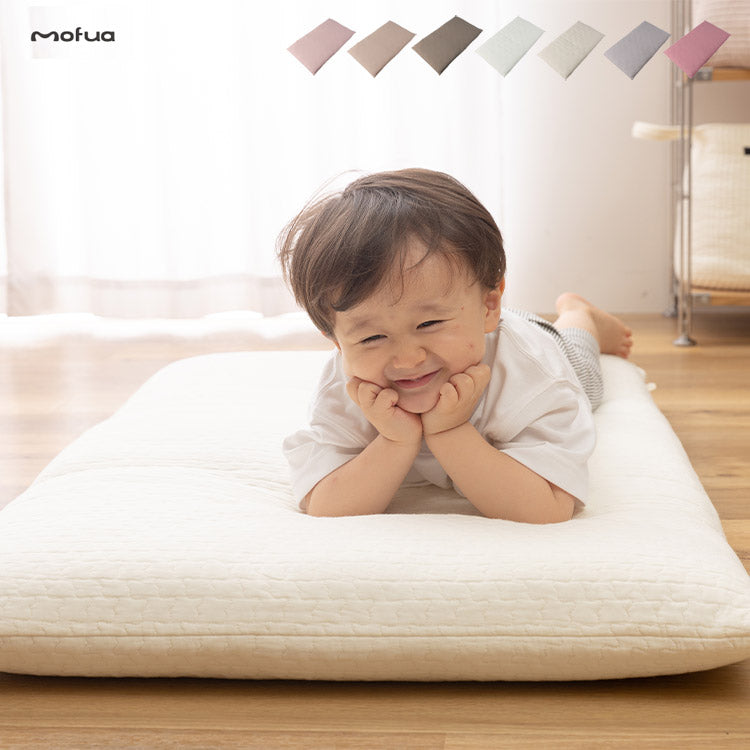 イブル ベビーマット キルトカバー付 CLOUD柄 綿100% mofua モフア 洗える 丸洗い おしゃれ かわいい 低ホルム 韓国インテリア マタニティ 赤ちゃん ベビー キルティング マット お昼寝マット 敷き布団 敷布団 (代引不可)