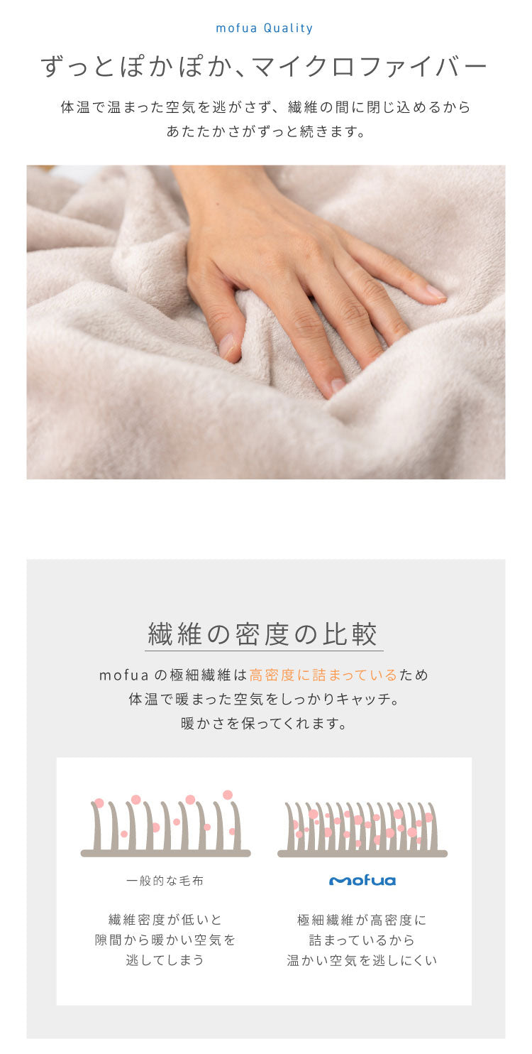 着る毛布 キッズ 着丈85cm mofua プレミアムマイクロファイバー ボタンフードタイプ 子供用サイズ 男女兼用 ゆったり リラックス ふわっふわ なめらか 静電気防止 ブランケット 袖付きブランケット