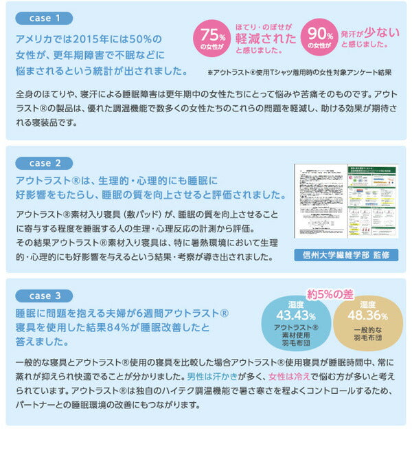 mofua cool 接触冷感素材 アウトラスト クール敷パッド 抗菌防臭 防ダニわた使用 （シングル）(代引不可)