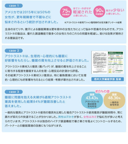 mofua cool 接触冷感素材 アウトラスト クール敷パッド 抗菌防臭 防ダニわた使用 （セミダブル）(代引不可)