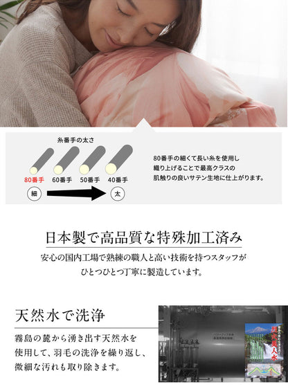 羽毛布団 ダブル 増量1.55kg 羽毛93％ 柄任せ 日本製 ポーランド産ホワイトダックダウン93% ロイヤルゴールド 羽毛ふとん 掛け布団 掛布団 布団 冬