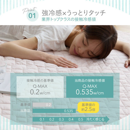 瞬間避暑地 強冷感 リバーシブル敷きパッド シングル セミダブル ダブル 洗える ワッフル生地 吸水速乾 抗菌防臭 防ダニ 夏 ひんやり さらさら 接触冷感 冷感 クール 冷たい 両面仕様 敷パッド 冷感敷きパッド 冷感パッド ベッドパッド セミシングル クイーン