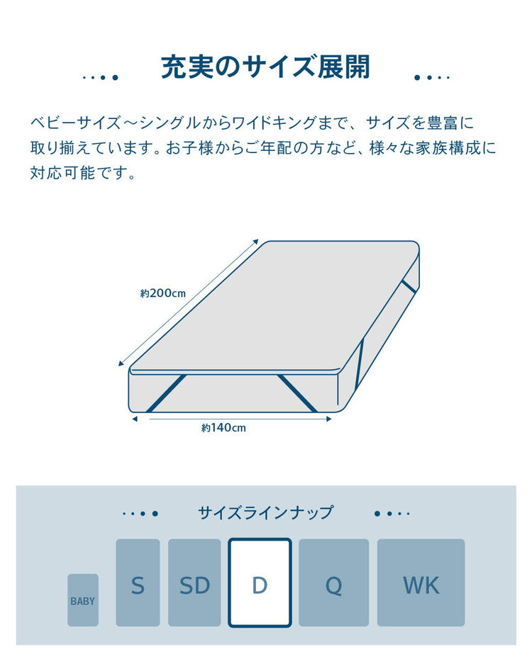 防水 フラットシーツ ダブル D 140×200cm Nice guard+ サイドまでしっかり防水シーツ 抗菌 防臭 ダニ通過0 マットレスカバー マットレスプロテクター アンダーシーツ ナイスガードプラス(代引不可)