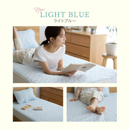 瞬間避暑地 強冷感 リバーシブル枕パッド 43×63cm 洗える ワッフル生地 吸水速乾 抗菌防臭 防ダニ 夏 ひんやり さらさら 接触冷感 冷感 クール 冷たい 両面仕様 ワッフルカバー 枕カバー まくらパッド 枕カバー ピローカバー ピローパッド