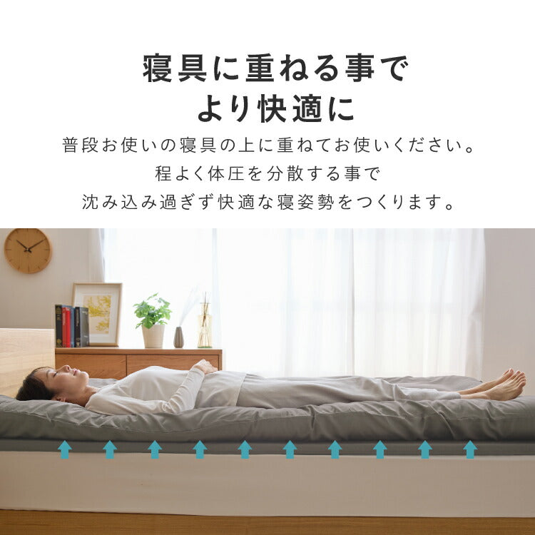 高反発マットレストッパー シングル 厚み3cm 高反発 底付き感なし パッド ベッドパット 敷きパッド 敷布団 マットレス ウレタン 高反発ウレタン クッション性 復元性 トッパー