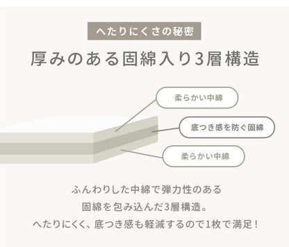 選べる11色 ごろ寝マット 折りたたみ ごろ寝布団 68×180cm 着脱式 カバー 選べるカバー 北欧 おしゃれ 固綿入り 三層 厚さ5cm 洗える ウォッシャブル 長ざぶとん 長座布団 敷布団 昼寝