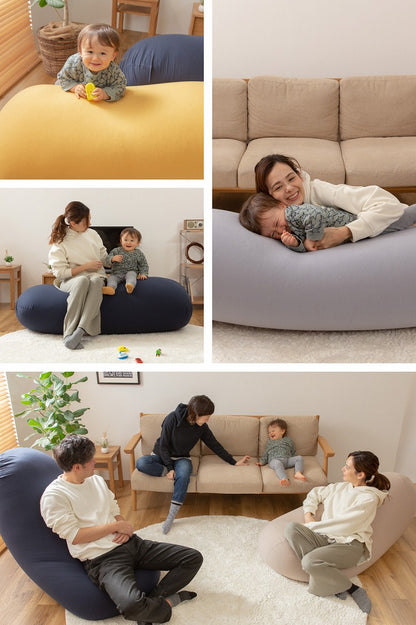 【購入者全員にバスタオルプレゼント中！】ビーズクッション 特大 日本製 極み MAX ヌードクッション+洗える専用カバー ソファ 一人 二人掛け クッション 大きい 在宅勤務 カバー丸洗い ソファベッド(代引不可)