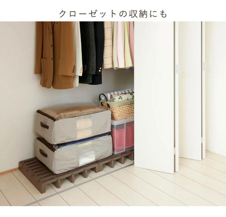 ジョイントすのこ 10個セット すのこベッド 日本製 プラスチック すのこ シングル 湿気 対策 除湿 高床 防カビ 通気性 折りたたみ すのこマット 押入れ収納 押し入れ収納 クローゼット収納 整理 屋外