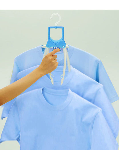 ツウィンモール 折りたたみワンタッチハンガー3個組 ホワイトブルー BL-34 洗濯干し 洗濯物干し 洗濯用品