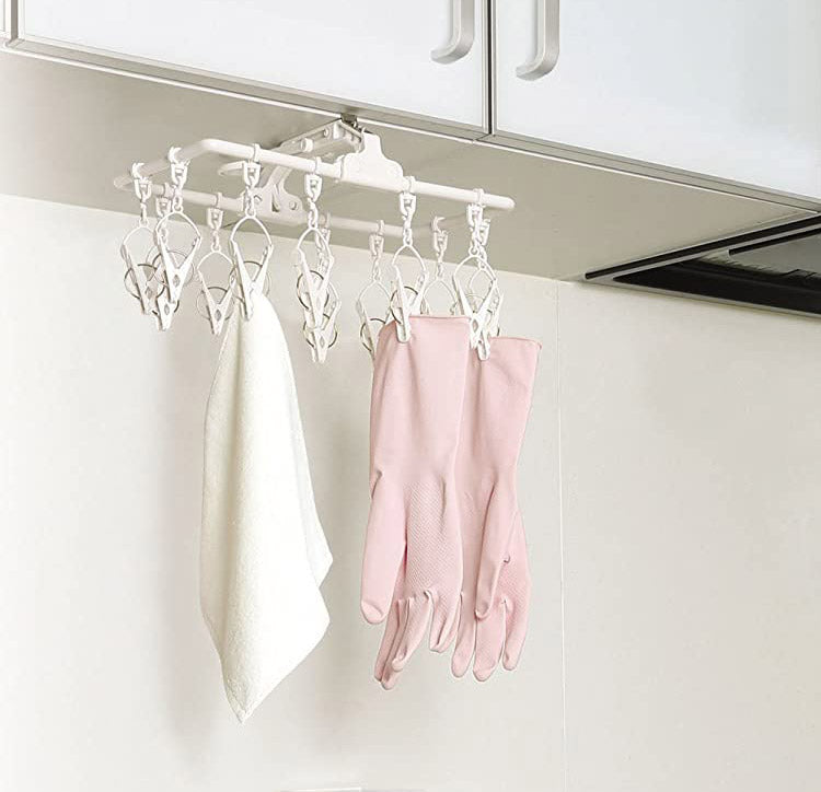 ツウィンモール キッチンミニハンガー12ピンチ ホワイト SM-01 洗濯干し 洗濯物干し 洗濯用品