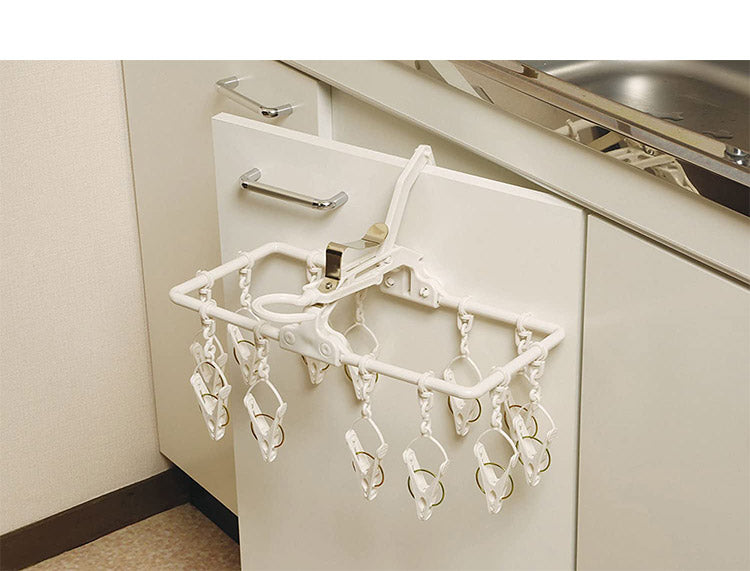 ツウィンモール キッチンミニハンガー12ピンチ ホワイト SM-01 洗濯干し 洗濯物干し 洗濯用品