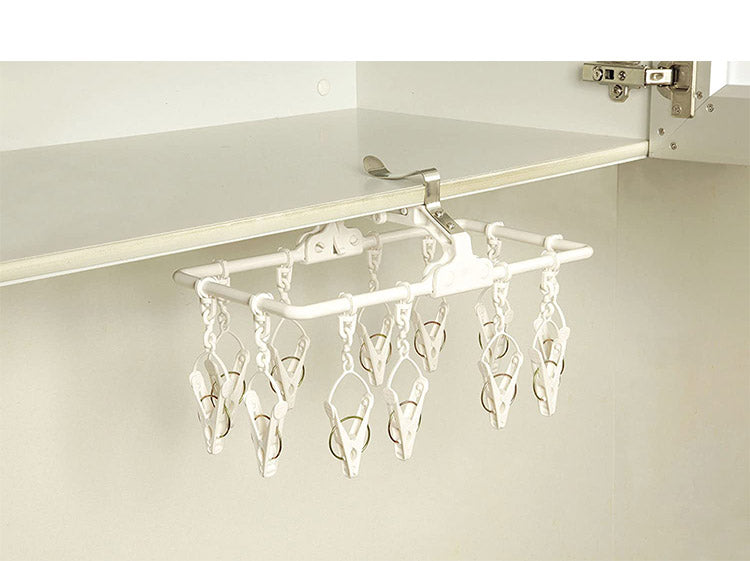 ツウィンモール キッチンミニハンガー12ピンチ ホワイト SM-01 洗濯干し 洗濯物干し 洗濯用品