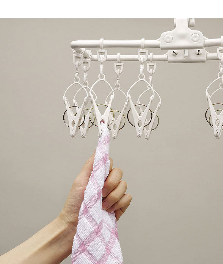 ツウィンモール キッチンミニハンガー12ピンチ ホワイト SM-01 洗濯干し 洗濯物干し 洗濯用品