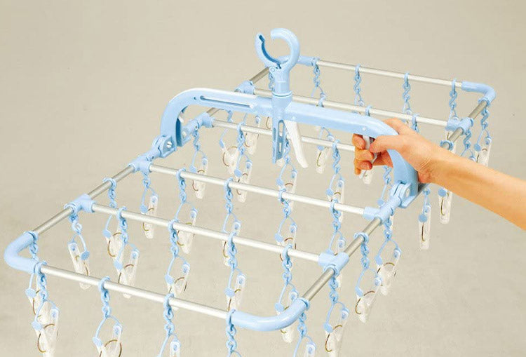 ツウィンモール 横もちアルミハンガー40ピンチ ブルー SL-01 洗濯干し 洗濯物干し 洗濯用品