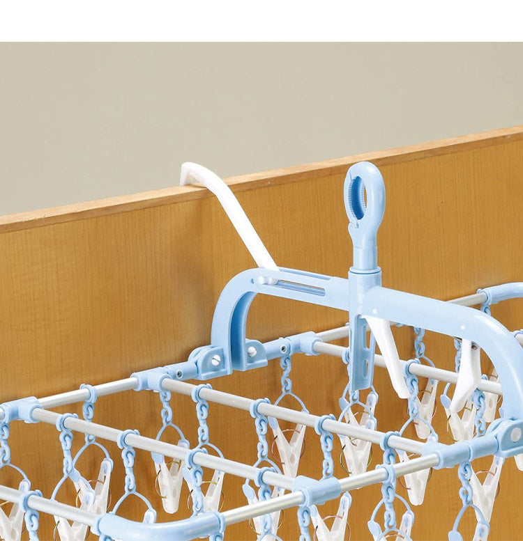 ツウィンモール 横もちアルミハンガー40ピンチ ブルー SL-01 洗濯干し 洗濯物干し 洗濯用品