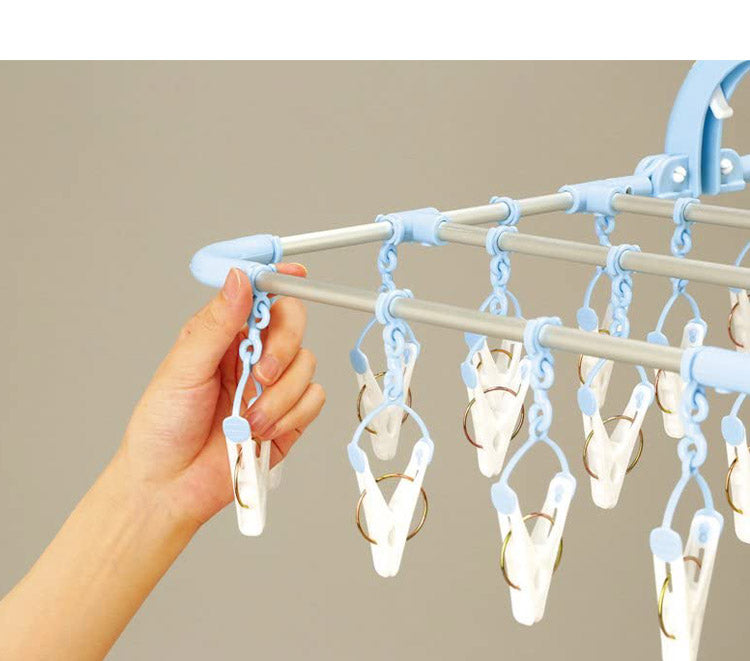 ツウィンモール 横もちアルミハンガー40ピンチ ブルー SL-01 洗濯干し 洗濯物干し 洗濯用品