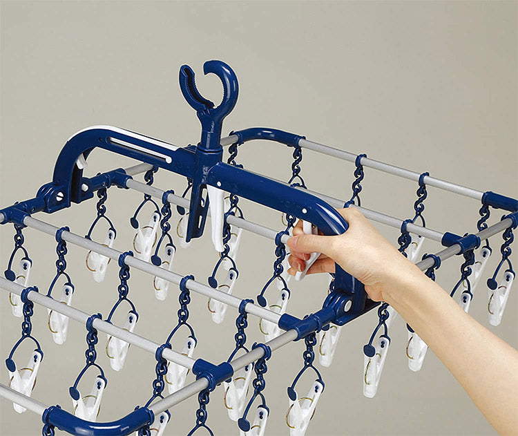 ツウィンモール BEILU横もちアルミハンガー40ピンチ ネイビー BE-01N 洗濯干し 洗濯物干し 洗濯用品