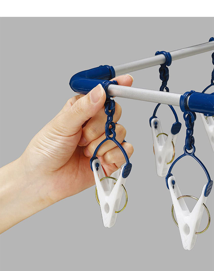 ツウィンモール BEILU横もちアルミハンガー40ピンチ ネイビー BE-01N 洗濯干し 洗濯物干し 洗濯用品