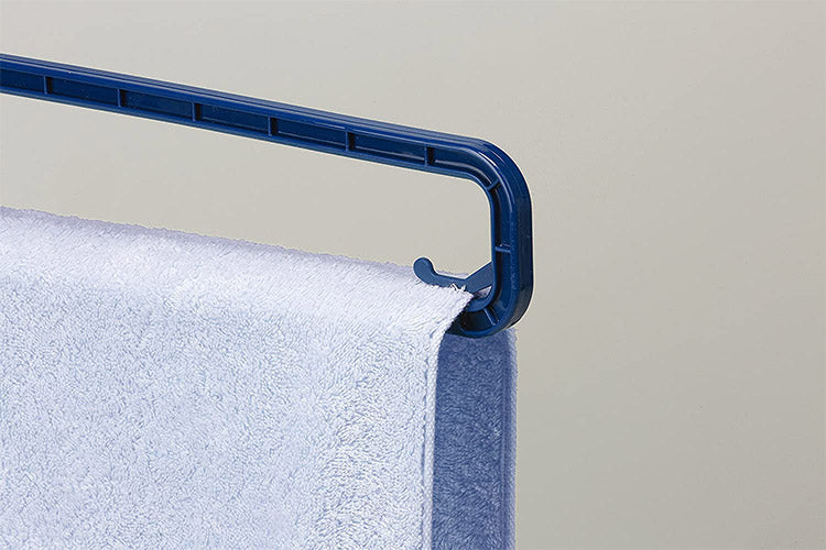 ツウィンモール BEILUバスタオルハンガー ネイビー BE-07N 洗濯干し 洗濯物干し 洗濯用品