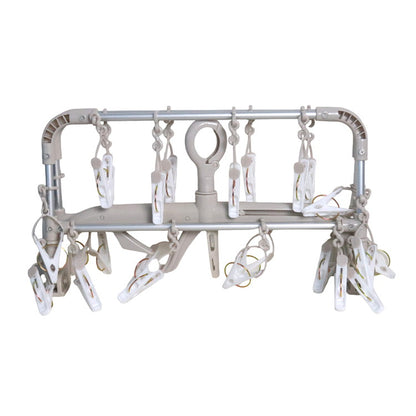 ツウィンモール 洗濯物干し 洗濯ハンガー ピンチハンガー 24ピンチ ベージュ ホワイト 横もちアルミハンガー IC-01