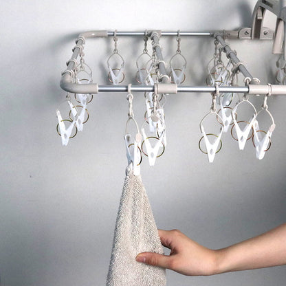 ツウィンモール 洗濯物干し 洗濯ハンガー ピンチハンガー 24ピンチ ベージュ ホワイト 横もちアルミハンガー IC-01