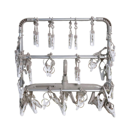 ツウィンモール 洗濯物干し 洗濯ハンガー ピンチハンガー 42ピンチ ベージュ ホワイト 横もちアルミハンガー IC-02