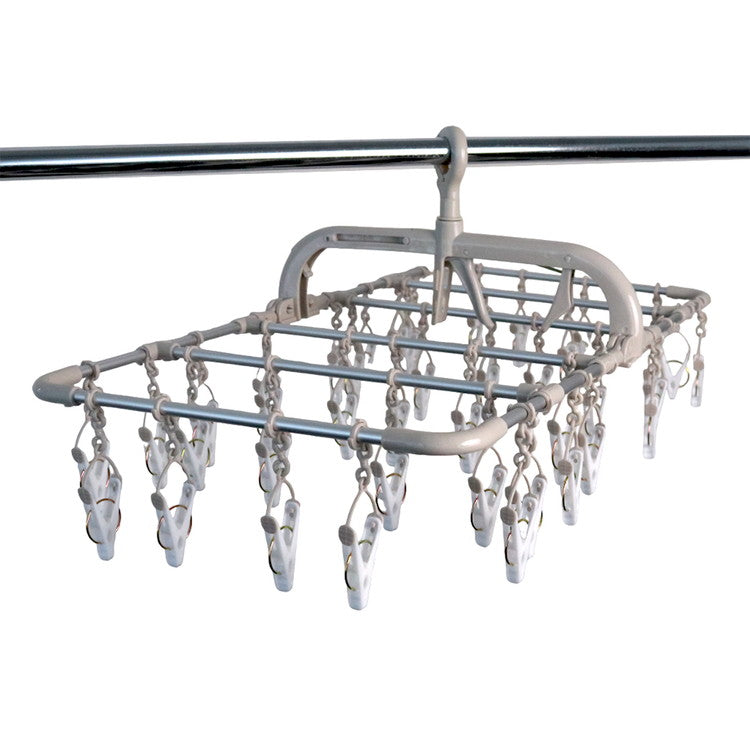 ツウィンモール 洗濯物干し 洗濯ハンガー ピンチハンガー 42ピンチ ベージュ ホワイト 横もちアルミハンガー IC-02