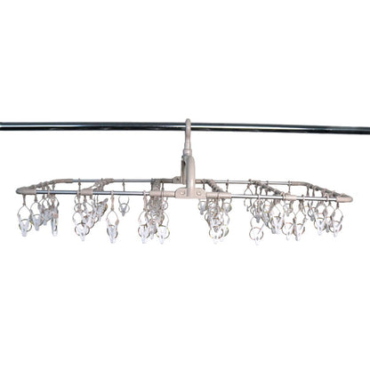 ツウィンモール 洗濯物干し 洗濯ハンガー ピンチハンガー 大容量 52ピンチ ベージュ ホワイト 横もちアルミハンガー IC-03