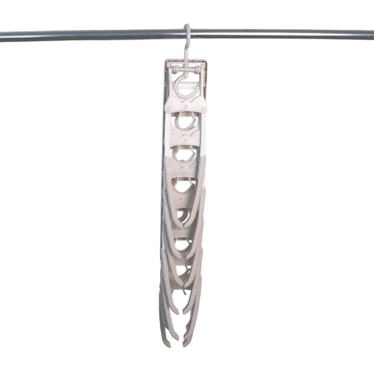 ツウィンモール のびのび 7連ガー 洗濯物干し 洗濯ハンガー 連結 ワンタッチ 伸縮 ベージュ ホワイト IC-04