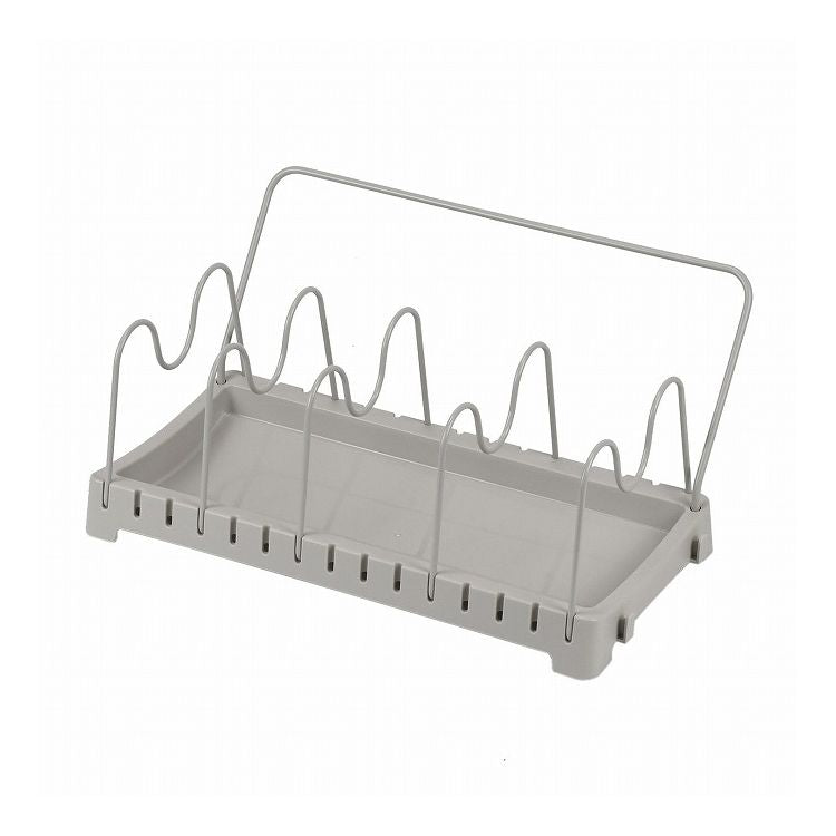 日本製 引き出し用 鍋 フライパン ラック 仕切り5本付 ワームグレー LD-237 Style Storage(代引不可)