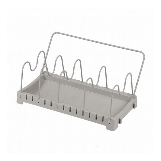 日本製 引き出し用 鍋 フライパン ラック 仕切り5本付 ワームグレー LD-237 Style Storage(代引不可)