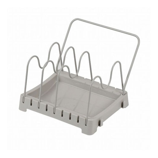 日本製 引き出し用 鍋 フライパン ラック コンパクトタイプ 仕切り4本付 ワームグレー LD-238 Style Storage(代引不可)