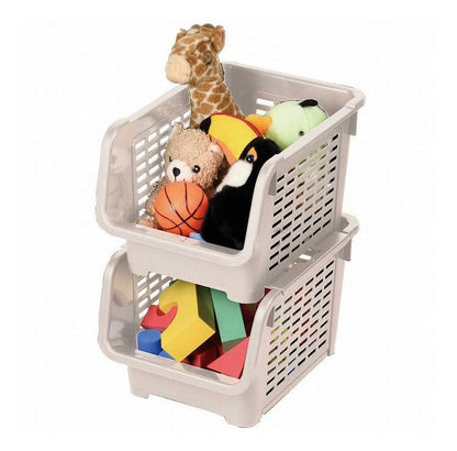 日本製 積み重ね ストッカー キャスター付 ワームグレー LD-245 Style Storage(代引不可)