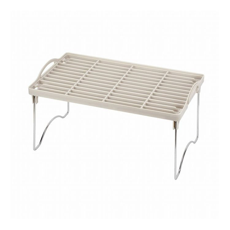 日本製 シンク下 キッチンラック 積み重ね棚 足折れ式 ストック棚 ワームグレー LD-249 Style Storage(代引不可)