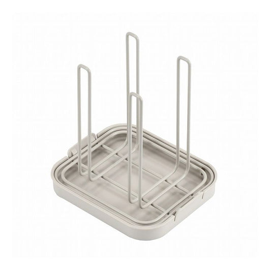 ペットボトル グラススタンド コップ 水受け トレー付 防サビ キッチン シンクまわり 水周り ワームグレー LD-270 Style Storage(代引不可)