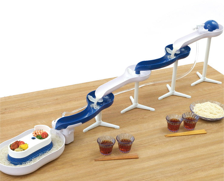 流しそうめん機 そうめん流し器 LD-281 電動 自動くみ上げ ウォータースライダー 卓上 流しそうめん器 電池式