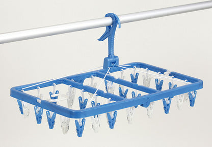 ピンチハンガー 32ピンチ 洗濯ハンガー 洗濯物干し 洗濯干し 物干しハンガー タオルハンガー ベランダ 物干し 洗濯 ハンガー フック 洗濯ばさみ ブルー SLA 東和産業