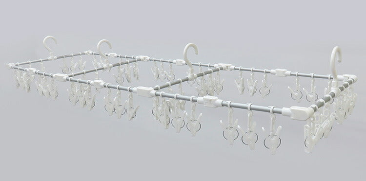 伸縮する ピンチハンガー 60ピンチ サイズ調節 洗濯ハンガー 伸縮角ハンガー 物干しハンガー アルミハンガー 洗濯バサミ 洗濯干し 洗濯物干し ハンガー 部屋干し 室内干し JD 東和産業