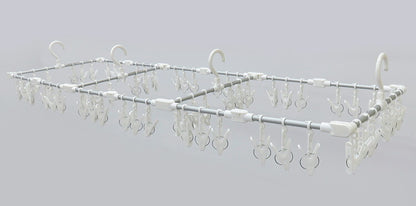 伸縮する ピンチハンガー 60ピンチ サイズ調節 洗濯ハンガー 伸縮角ハンガー 物干しハンガー アルミハンガー 洗濯バサミ 洗濯干し 洗濯物干し ハンガー 部屋干し 室内干し JD 東和産業