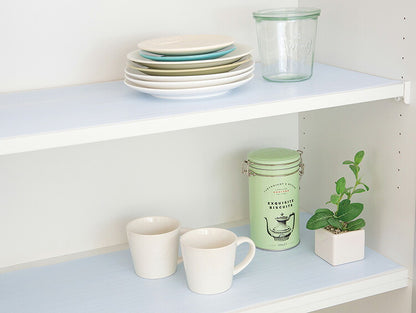 食器棚シート ブルー 奥行30cm×500cm 消臭 食器 シート 消臭 抗菌 防カビ 食器棚 キッチンシート キッチン シンク下 引き出し 棚 引き出しシート フリーカット 収納 棚板保護 日本製 東和産業