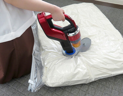 スティック掃除機対応 毛布圧縮袋 Sサイズ 圧縮袋 毛布 100×80cm 布団圧縮 バルブ付 布団収納 袋 毛布収納袋 冬用 冬物 毛布収納 東和産業