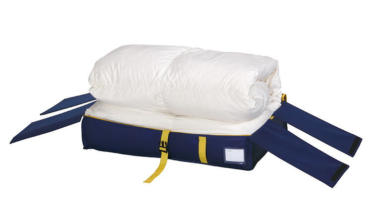 羽毛布団収納袋 立てられる布団ケース コンパクト優収納アルファ すきま用 ネイビー 85700 すきま収納 隙間収納 クローゼット収納 押入れ収納 押し入れ収納 東和産業