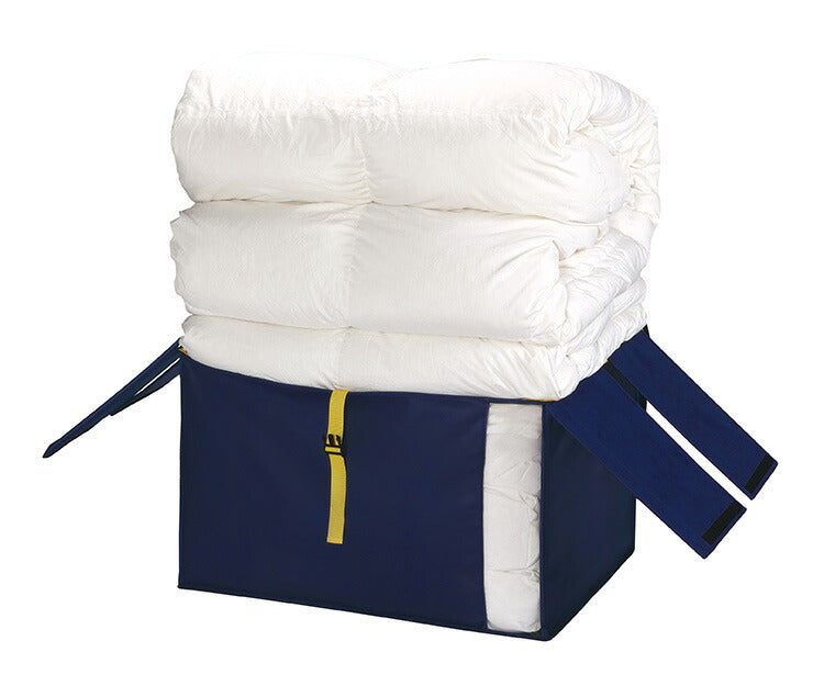 羽毛布団収納袋 布団ケース コンパクト優収納アルファ L ネイビー 85704 クローゼット収納 押入れ収納 押し入れ収納 東和産業