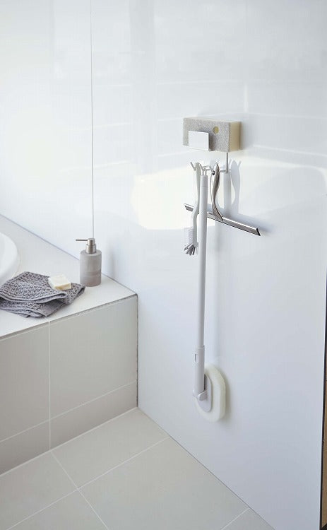 山崎実業 マグネットバスルームクリーニングツールホルダー ミスト Mist ホワイト